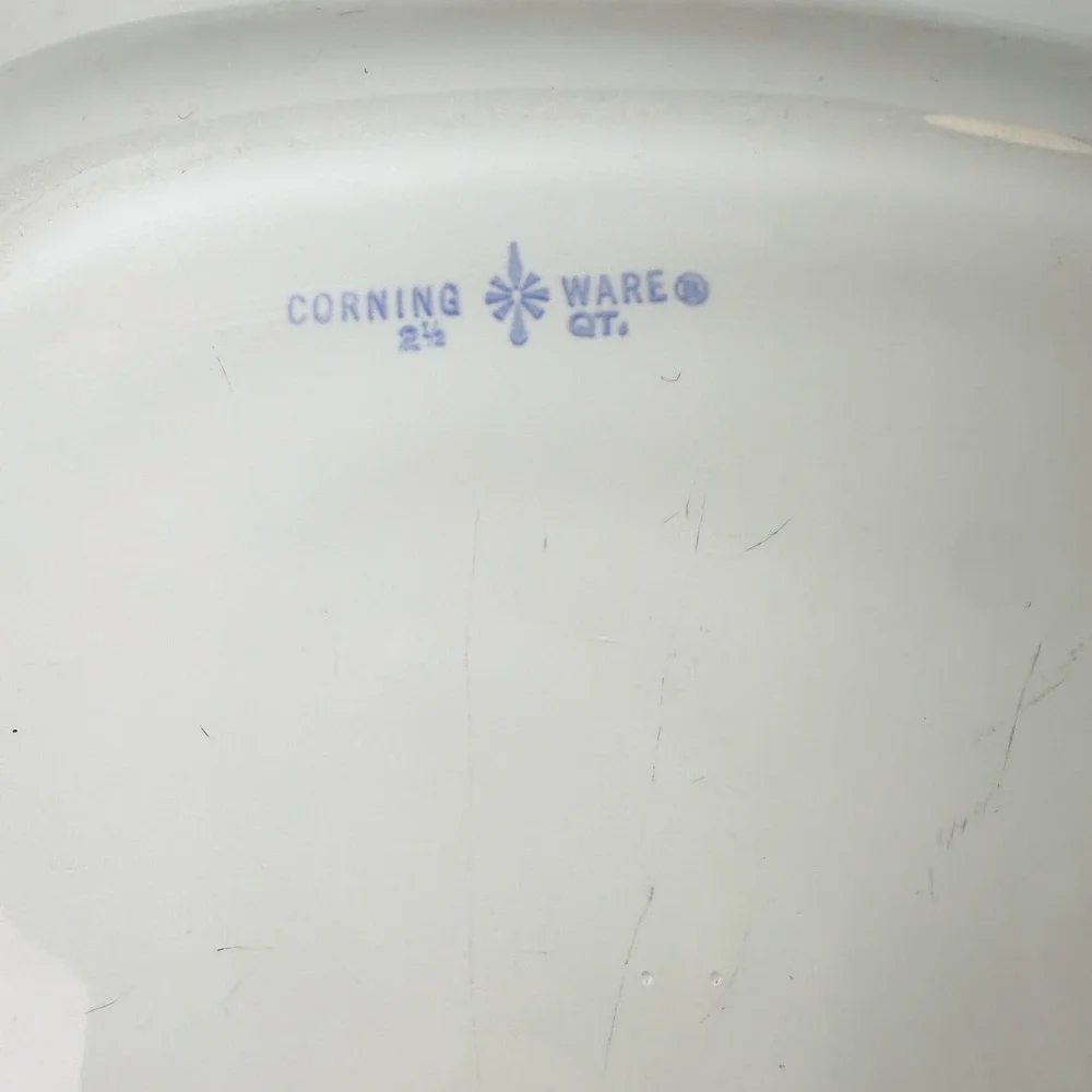 Vintage 1960-61 Corning Ware Blue Cornflower 2.5 Qt Casserole w Lid
